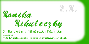 monika mikuleczky business card